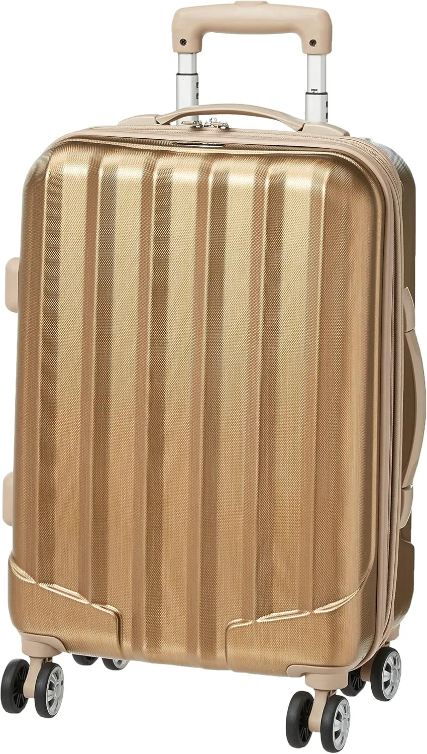 Rockland Melbourne Hardside Expandable Luggage with Spinner Wheels, Bronze, Carry-On 20"