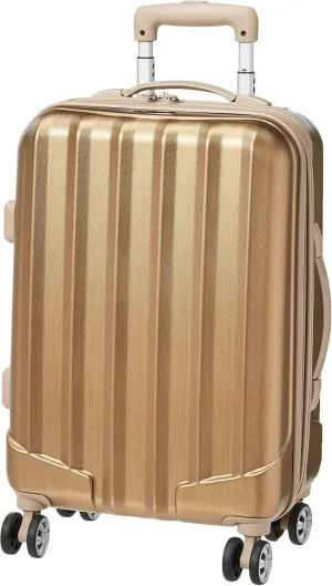 Rockland Melbourne Hardside Expandable Luggage with Spinner Wheels, Bronze, Carry-On 20"