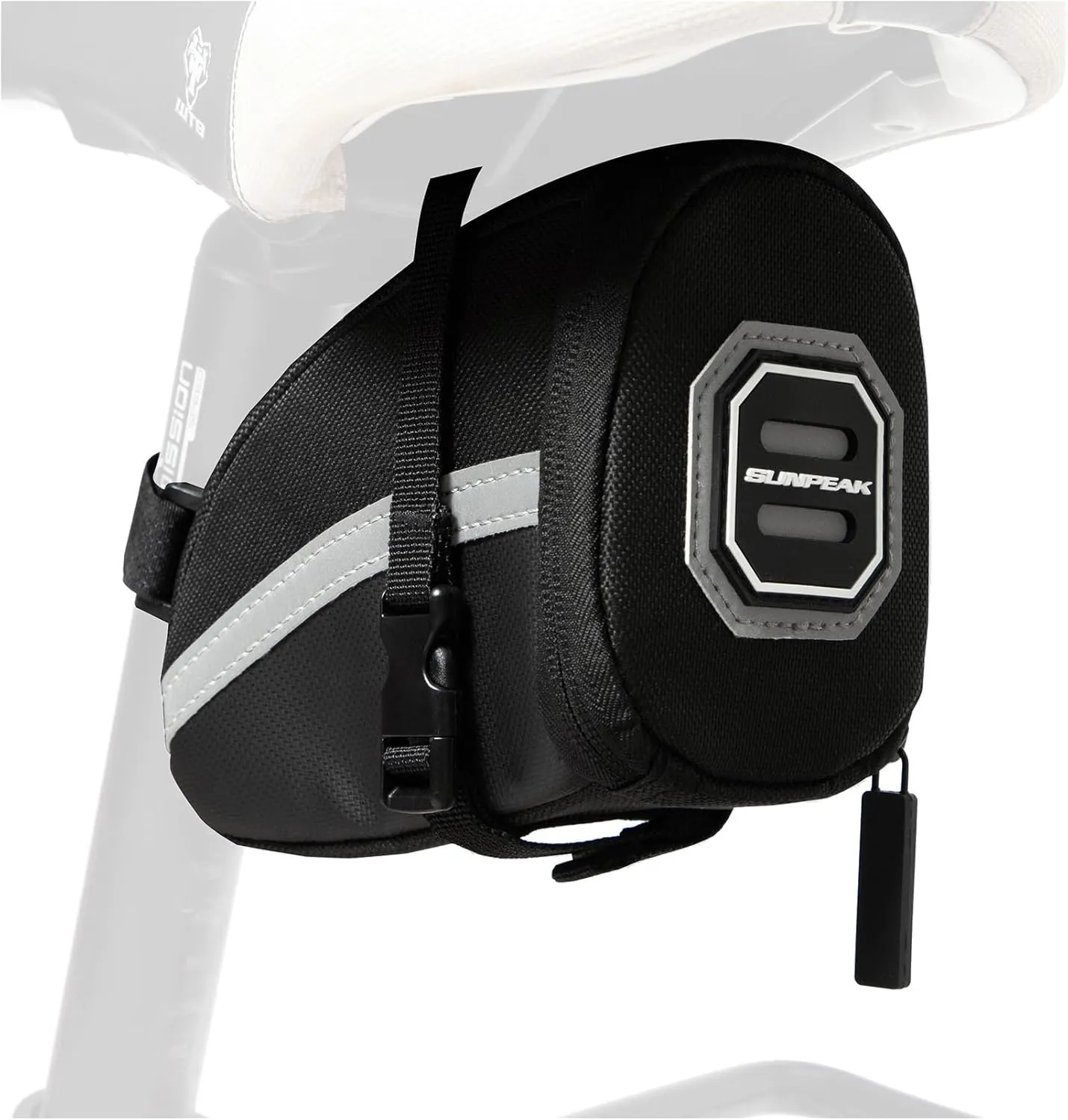 Roswheel 13196 1.2L Capacity Bike Saddle Bag Bicycle Under Seat Pack Cycling Accessories Pouch, Black