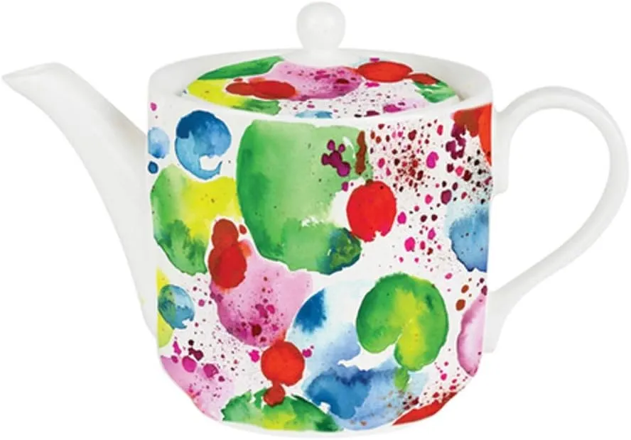 Roy Kirkham Planets Fine Traditional Ceramic Teapot in White Finish