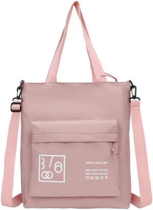 RTGGSEL Women's Nylon Totes Bag Purse Crossbody Shoulder Handbags Large Shopping Bag Hobo bags with Bear Pendant (Pink)