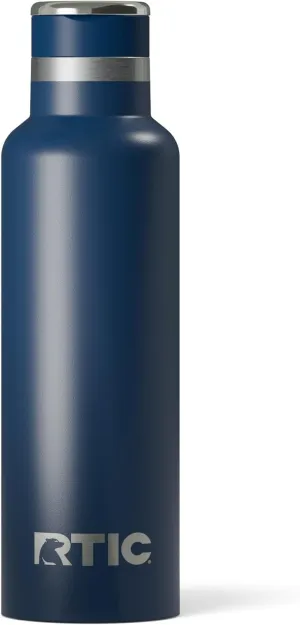 RTIC 20oz Journey Bottle Metal Stainless Steel Vacuum Insulated, BPA Free, Reusable, for Water, Hot and Cold Drinks, Travel, Sports, Camping, Navy
