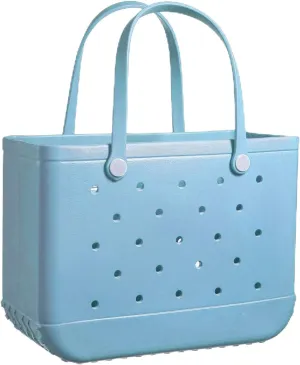 Rubber Bag - Stylish Beach Bags for Outdoor Activities, Waterproof, Sandproof, and Portable Handbag for Sports (Sea Blue)