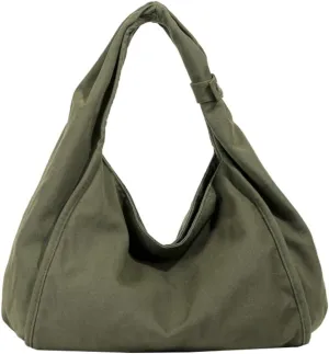 Rungion Slouchy Canvas Tote Bag for Women Large Shoulder Bag Handbags Top Handle Purse with Zipper for Work Shopping