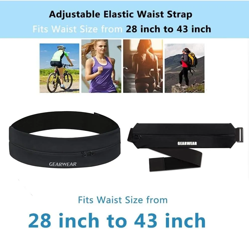 Running Belt | Runner Fanny Pack for Women and Men | Adjustble Waist Band Pack for Storage Phone