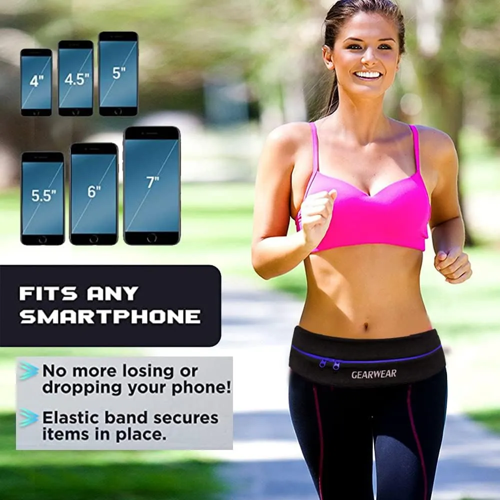 Running Belt | Runner Fanny Pack for Women and Men | Adjustble Waist Band Pack for Storage Phone
