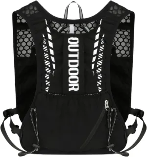 Running Vest - Hydration Bag Pack, Dashing Wear | Reflective, Adjustable, Sports Gear Gym Training Jogging Hiking Walking Night Cycling, Lightweight Dayhike Hydro Kit for Hiking, Trail