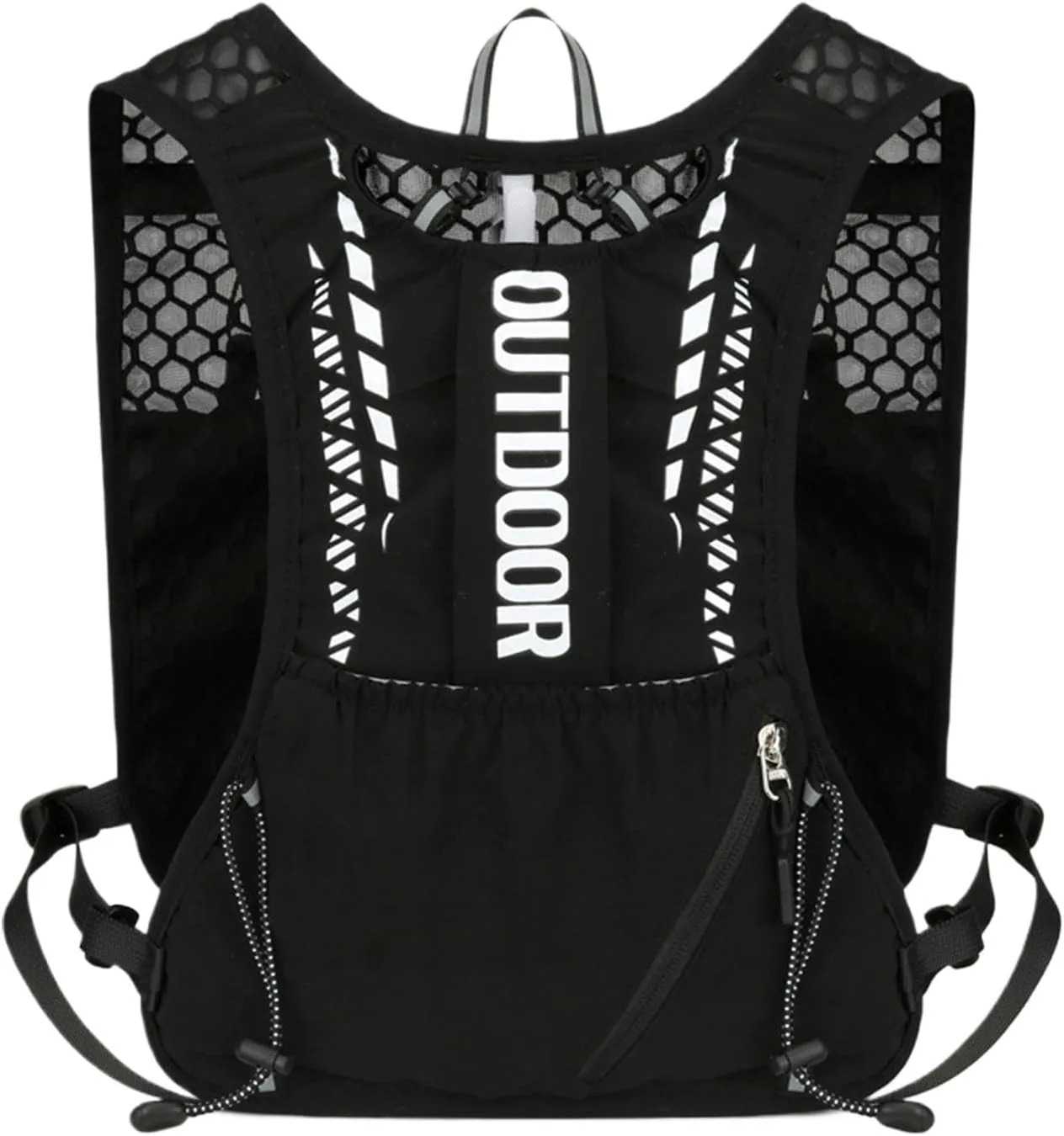 Running Vest - Hydration Bag Pack, Dashing Wear | Reflective, Adjustable, Sports Gear Gym Training Jogging Hiking Walking Night Cycling, Lightweight Dayhike Hydro Kit for Hiking, Trail