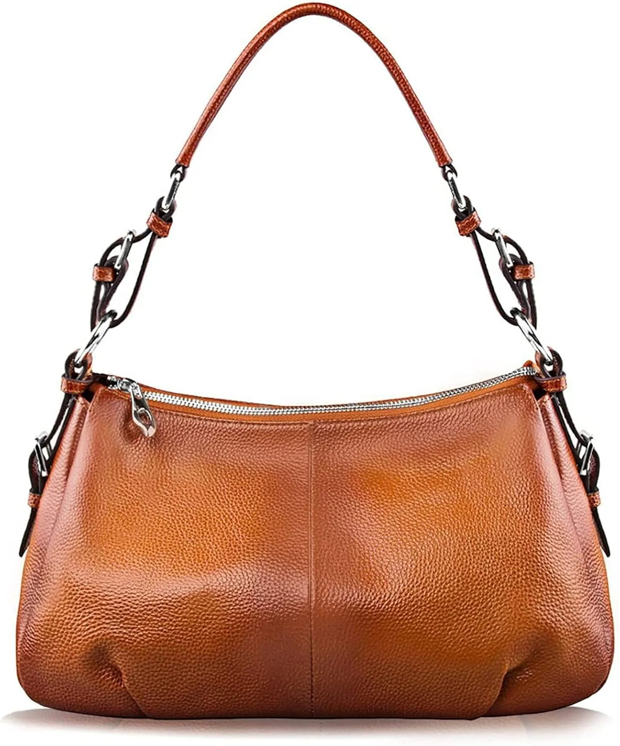 S-ZONE Womens Hobo Genuine Leather Shoulder Bag Top-handle Handbag Ladies Purses
