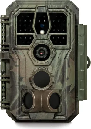 S24 Trail Camera,Game Cameras with Night Vision Motion Activated Waterproof IP66 2.4” LCD 0.1s Trigger for Wildlife,Hunting Cams for Outdoors,No Glow Infrared Leds Trail Cam for Wildlife Monitoring.