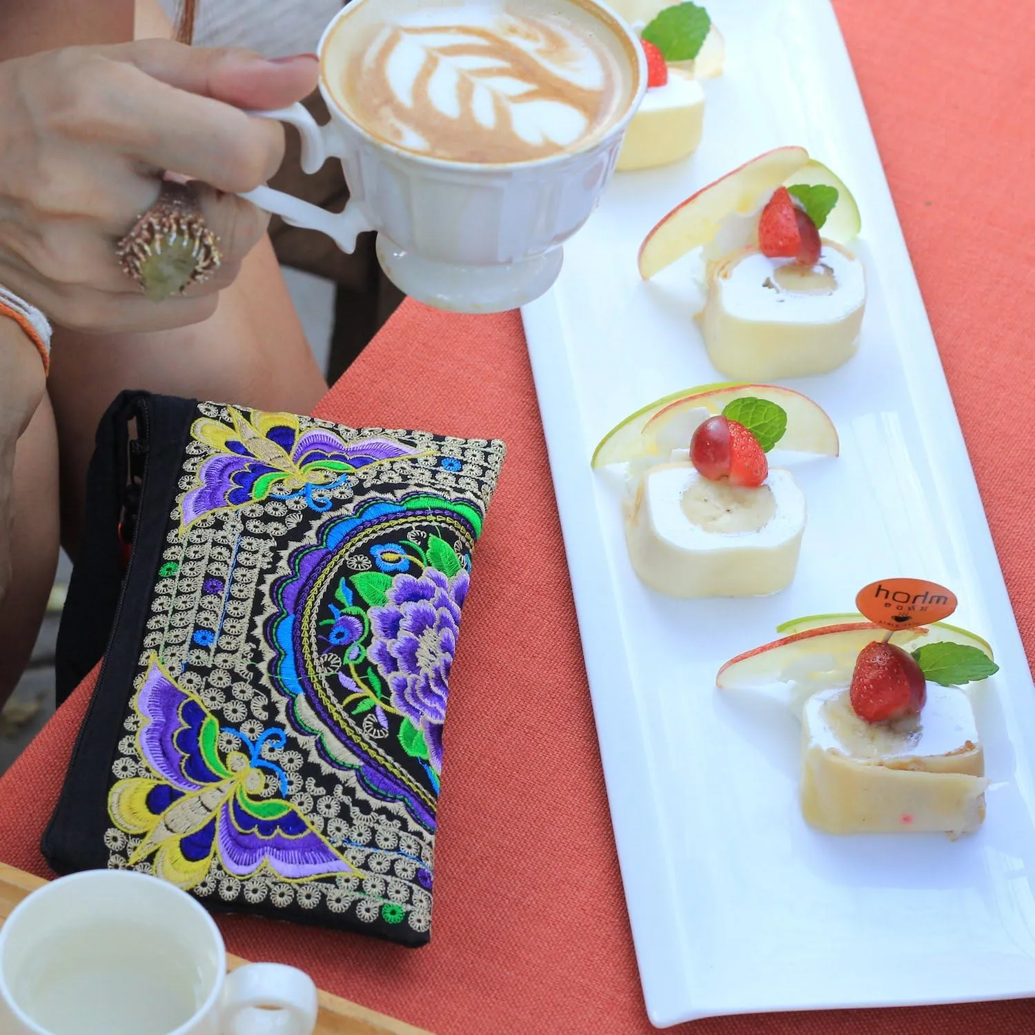 Sabai Jai - Smartphone Wristlet Bag - Handmade Embroidered Boho Clutch Wallets Purses