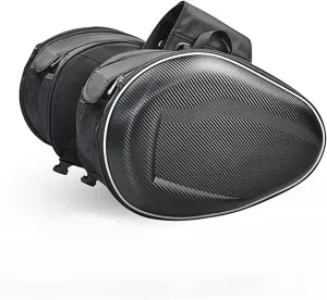 Saddle Bag Motorcycle Racing Race Moto Helmet Travel Bags Suitcase Saddle Bags   Pair of Raincoat Saddle Bag Large(Pu and Plastic)
