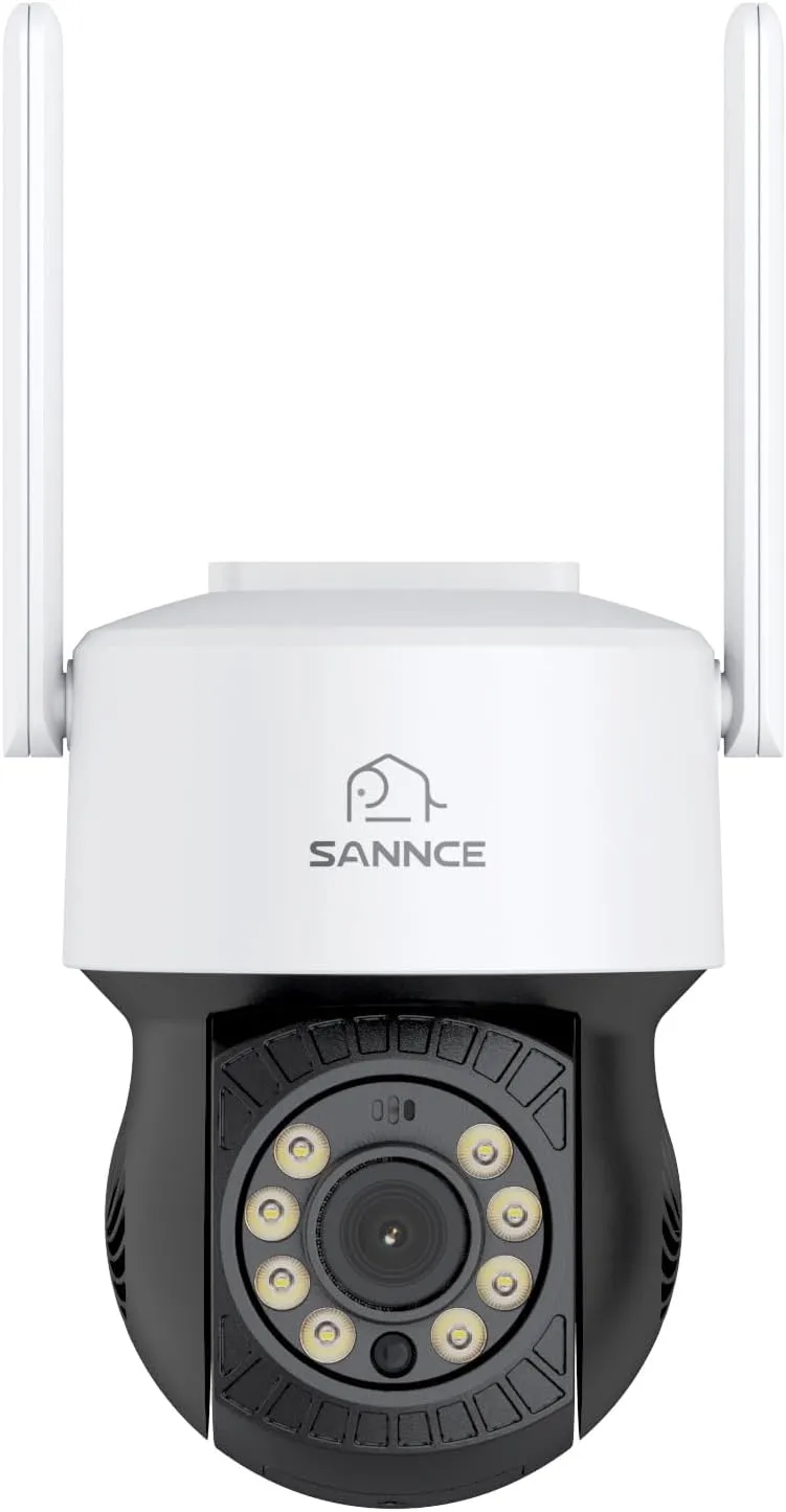 SANNCE 5MP WiFi Security Camera,Wireless IP Camera,Support 16X Image Electronic Magnification, AI Human Detection, Compatible with Alexa, 100ft Night Vision, Remote Access & Smart Motion Alerts