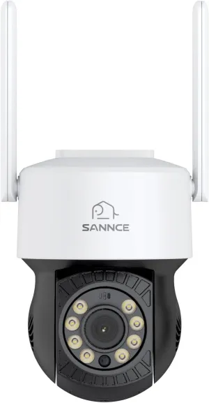 SANNCE 5MP WiFi Security Camera,Wireless IP Camera,Support 16X Image Electronic Magnification, AI Human Detection, Compatible with Alexa, 100ft Night Vision, Remote Access & Smart Motion Alerts