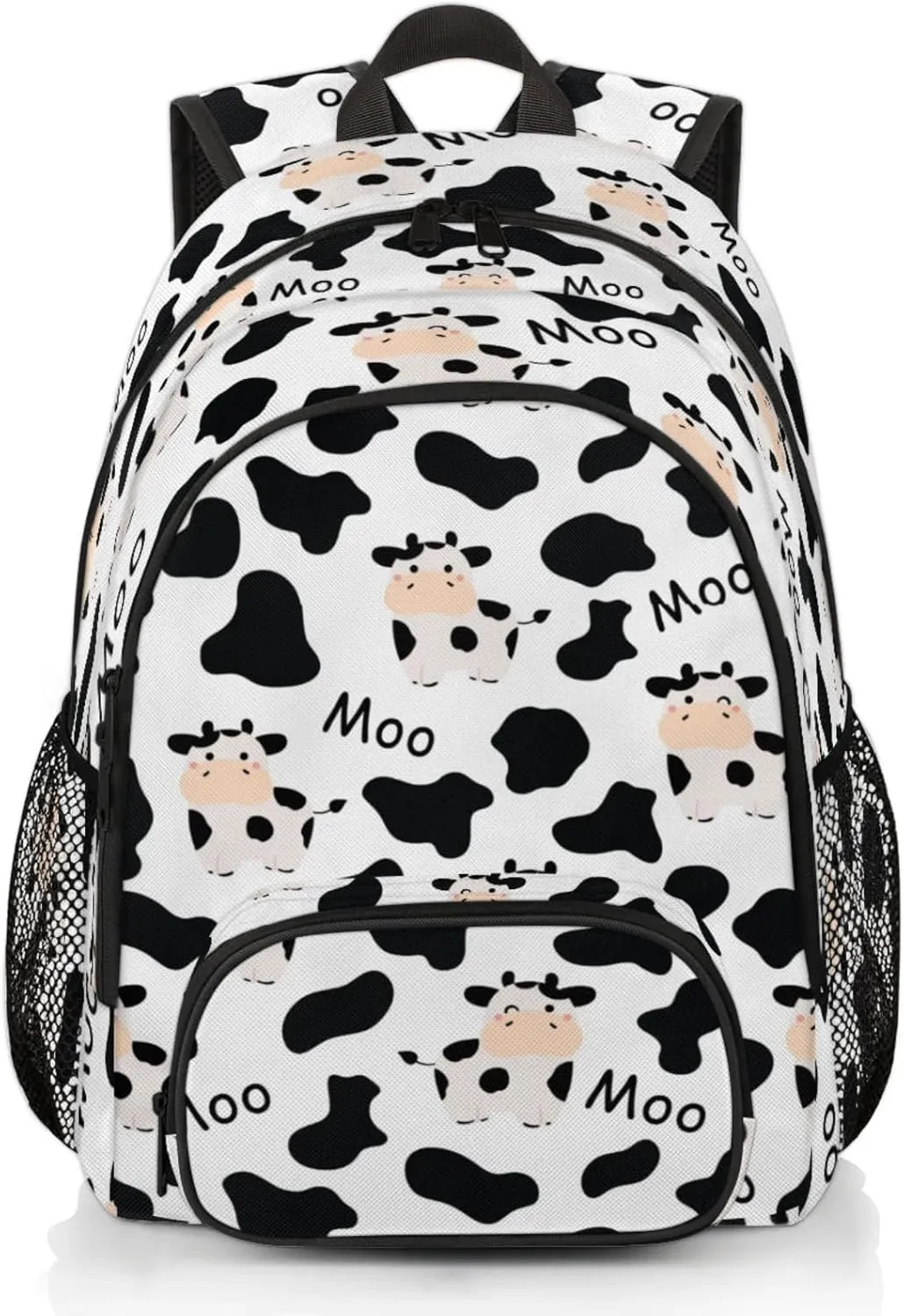 School Backpack for Boys Girls - Bookbag for Middle Elementary College Gym Travel, School Bag Rucksack Casual Daypack Computer Laptop Backpack for Women Men (Cute Cows Animal)