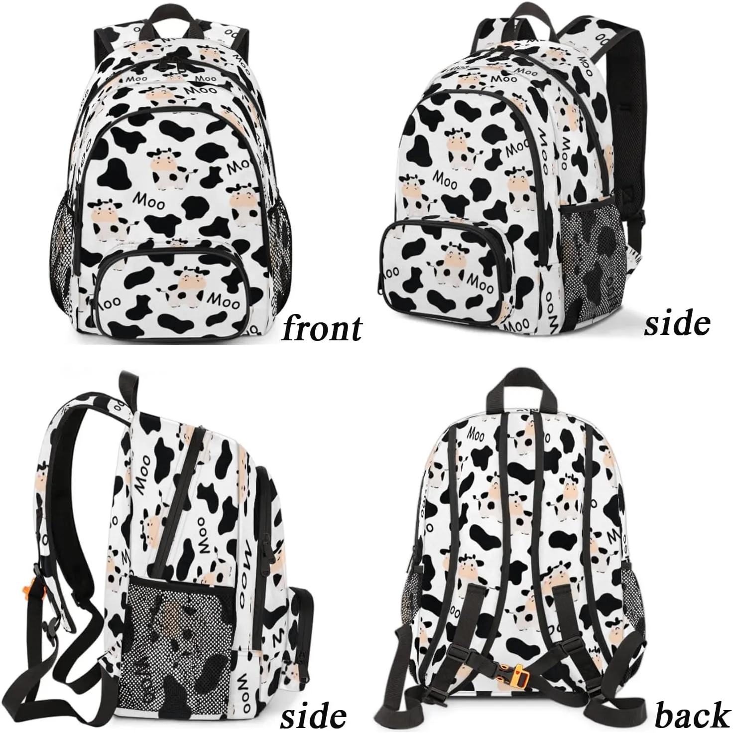 School Backpack for Boys Girls - Bookbag for Middle Elementary College Gym Travel, School Bag Rucksack Casual Daypack Computer Laptop Backpack for Women Men (Cute Cows Animal)