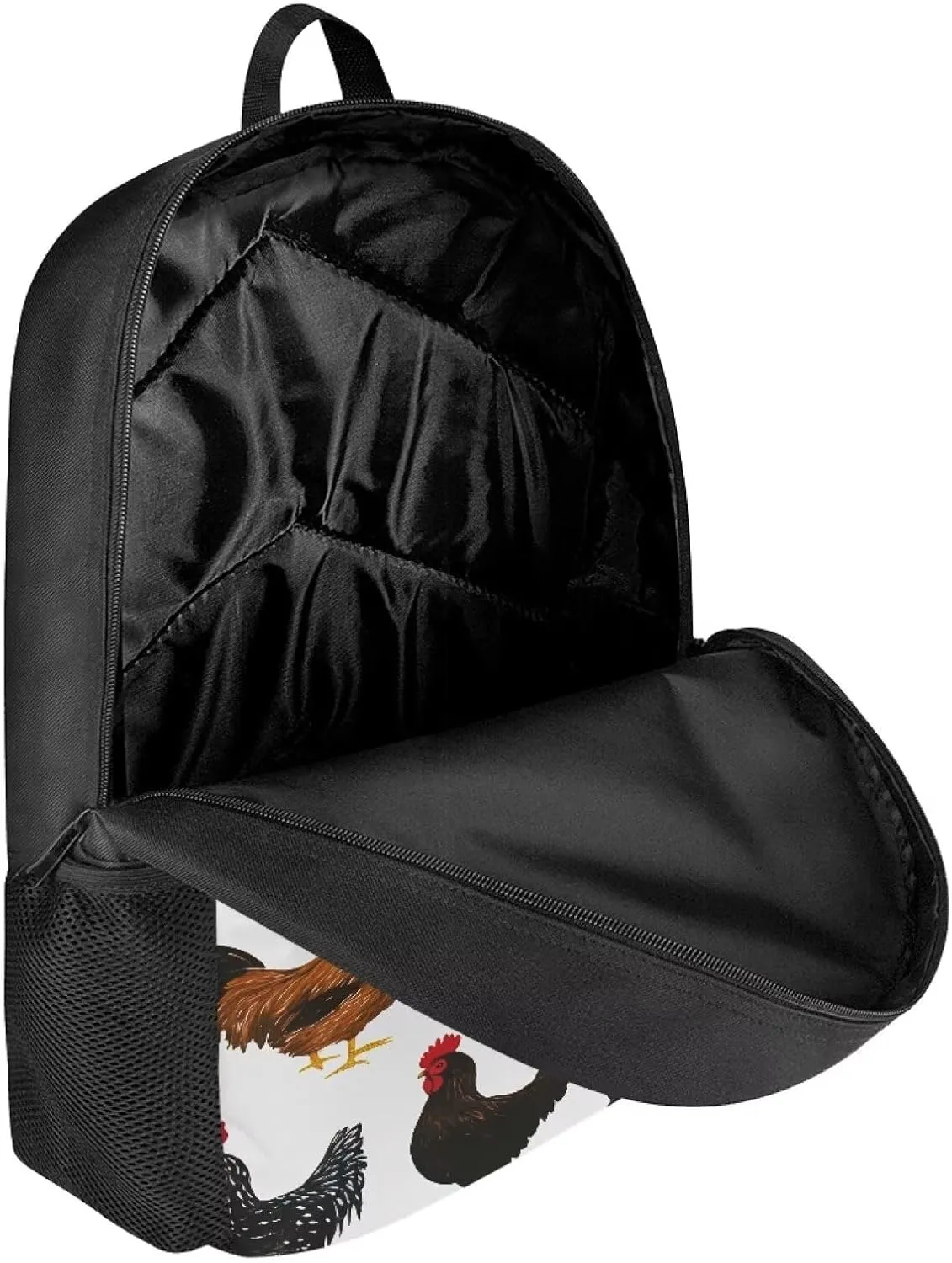 SEANATIVE Cute Chickens Canvas Primary School Backpack Teenager Shoulder Book Bag Multipurpose Daypacks Rucksack