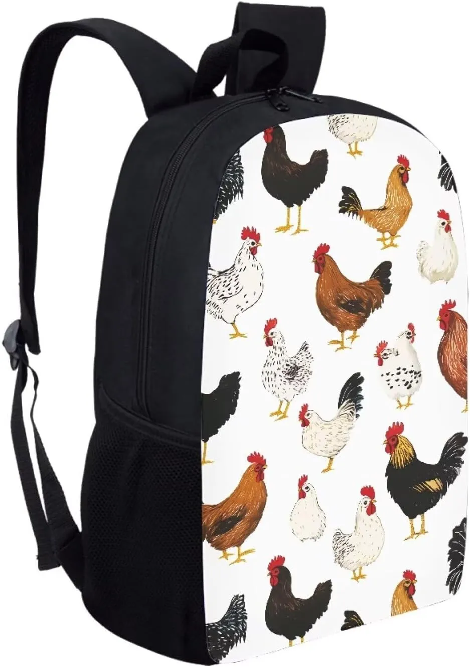 SEANATIVE Cute Chickens Canvas Primary School Backpack Teenager Shoulder Book Bag Multipurpose Daypacks Rucksack