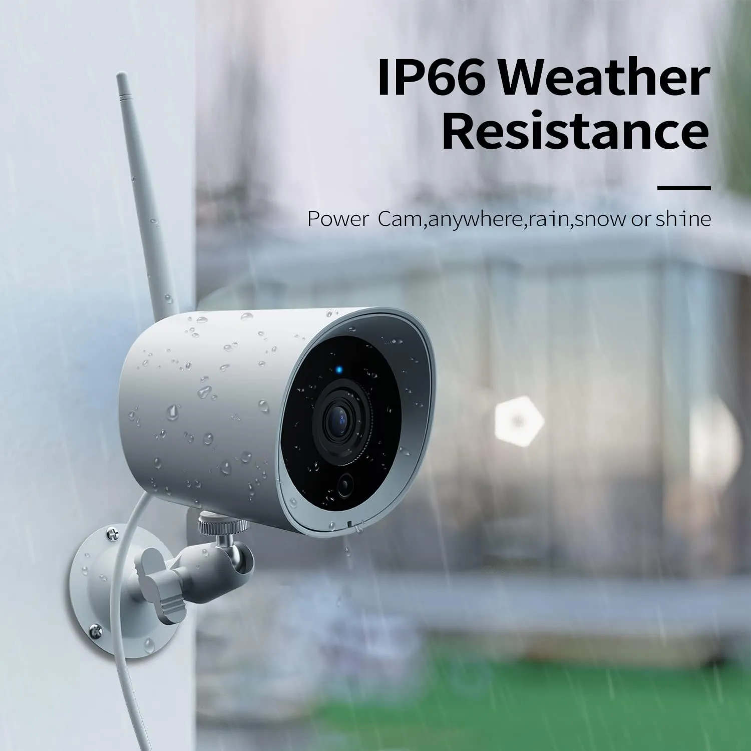 Security Camera Wireless Outdoor (2 Pack), 2K QHD Cameras for Home Security Indoor Camera(Plug-in), Motion Detection, IP66 Waterproof,24/7 Live Video Works w/Alexa and Google Assistant