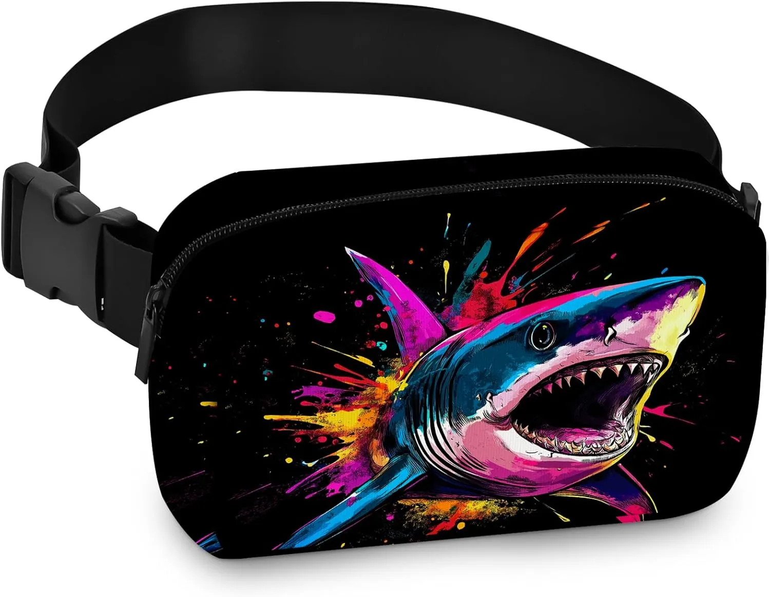 Shark Fanny Pack for Women Belt Bag Lightweight Waist Bags Waterproof Purse with Adjustable Straps Wallet Casual Presents Travel Workout