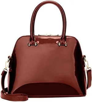 Shiny Patent Leather Handbags and Purses for Women Glossy Shell Shoulder Bag Top Handle Totes Evening Party Satchel