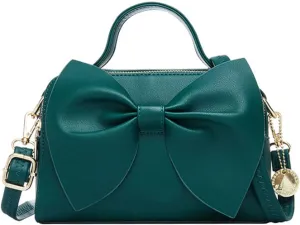 Shoulder Bag for Women PU Leather Purse Bowknot Handbag Fashion Top-Handle Satchel Ladies Crossbody