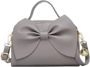 Shoulder Bag for Women PU Leather Purse Bowknot Handbag Fashion Top-Handle Satchel Ladies Crossbody