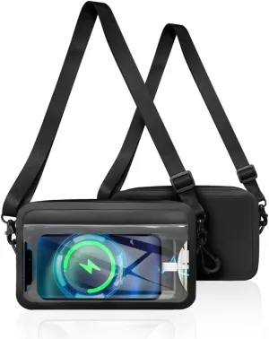 Shoulder crossbody waterproof bag airtight zipper portable touch screen