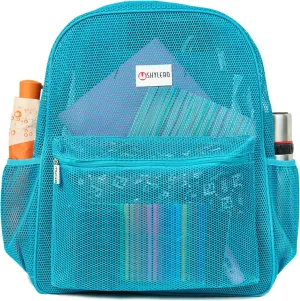 SHYLERO Mesh Backpack XXL (36L) - Lightweight Heavy-Duty Clear Backpack Made of Reinforced 3D Mesh - H19.6 xW15 xD7
