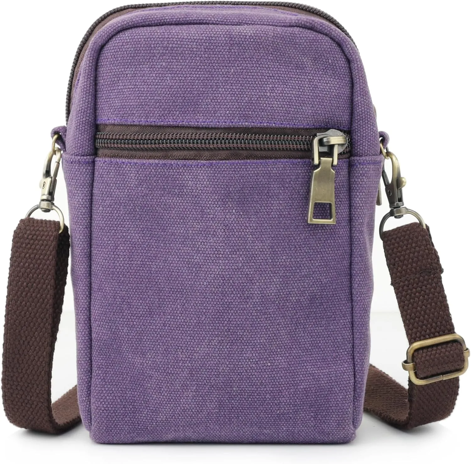 SILKAREA Women Canvas Cell Phone Purse Crossbody Bag Embroidered Small Shoulder Bags Handbags Credit Card Wallet Pouch