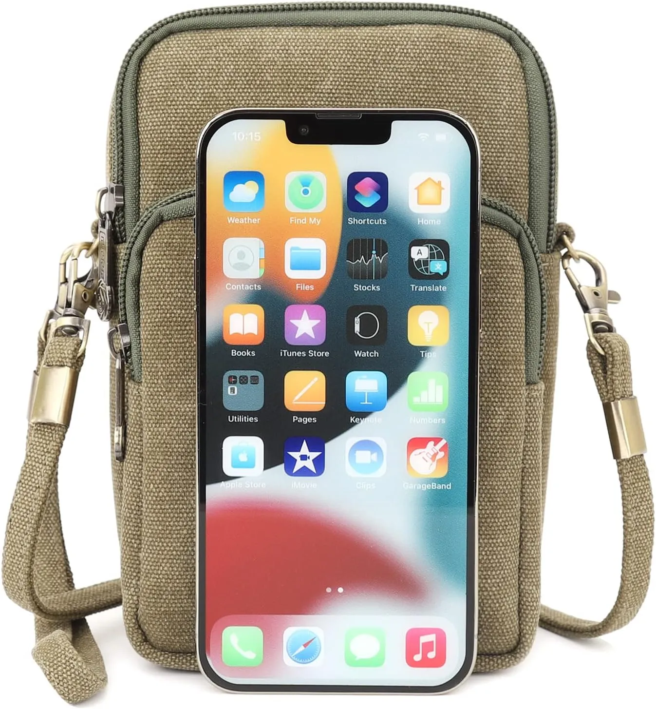 SILKAREA Women Canvas Cell Phone Purse Crossbody Bag Embroidered Small Shoulder Bags Handbags Credit Card Wallet Pouch