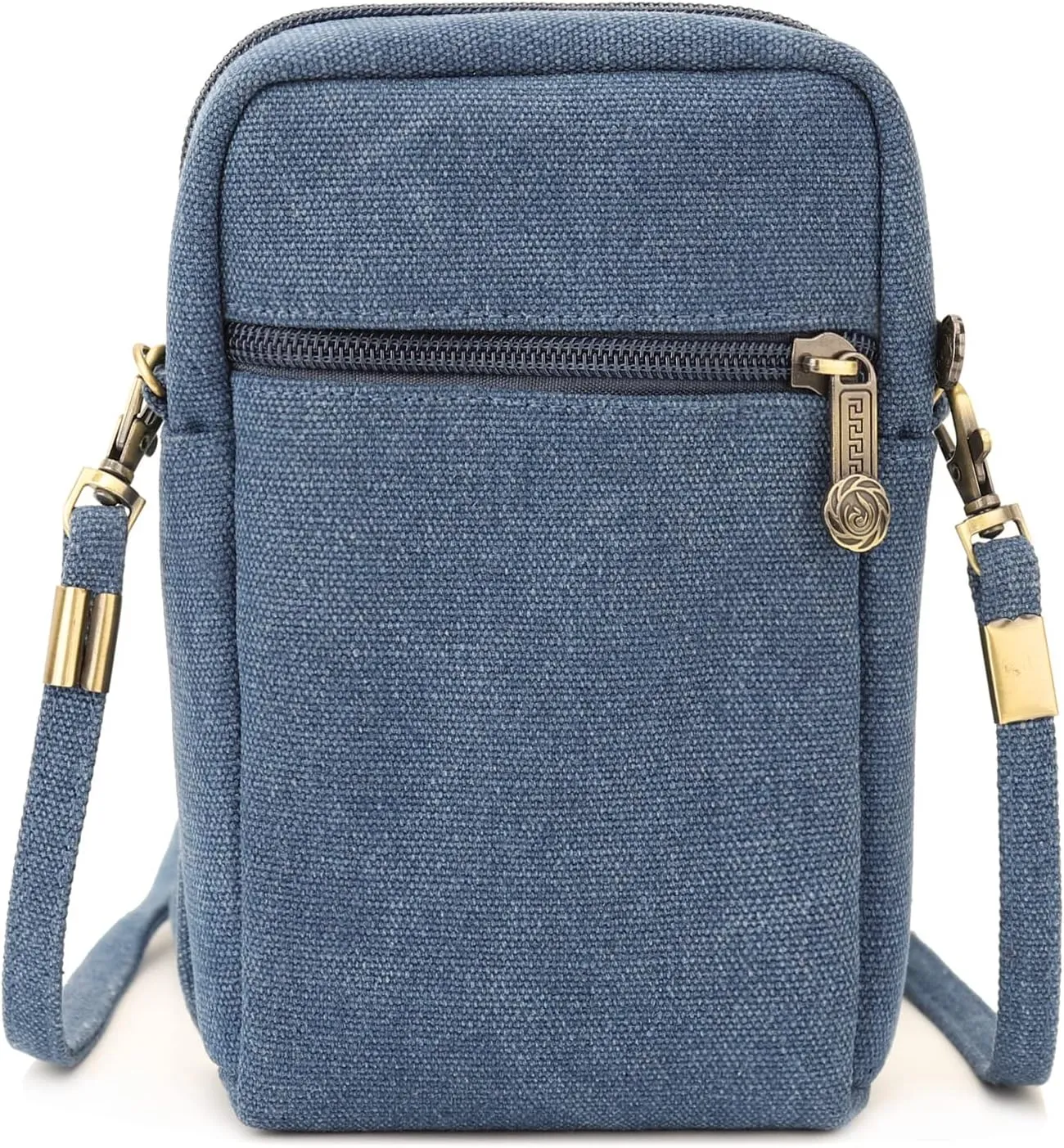 SILKAREA Women Canvas Cell Phone Purse Crossbody Bag Embroidered Small Shoulder Bags Handbags Credit Card Wallet Pouch