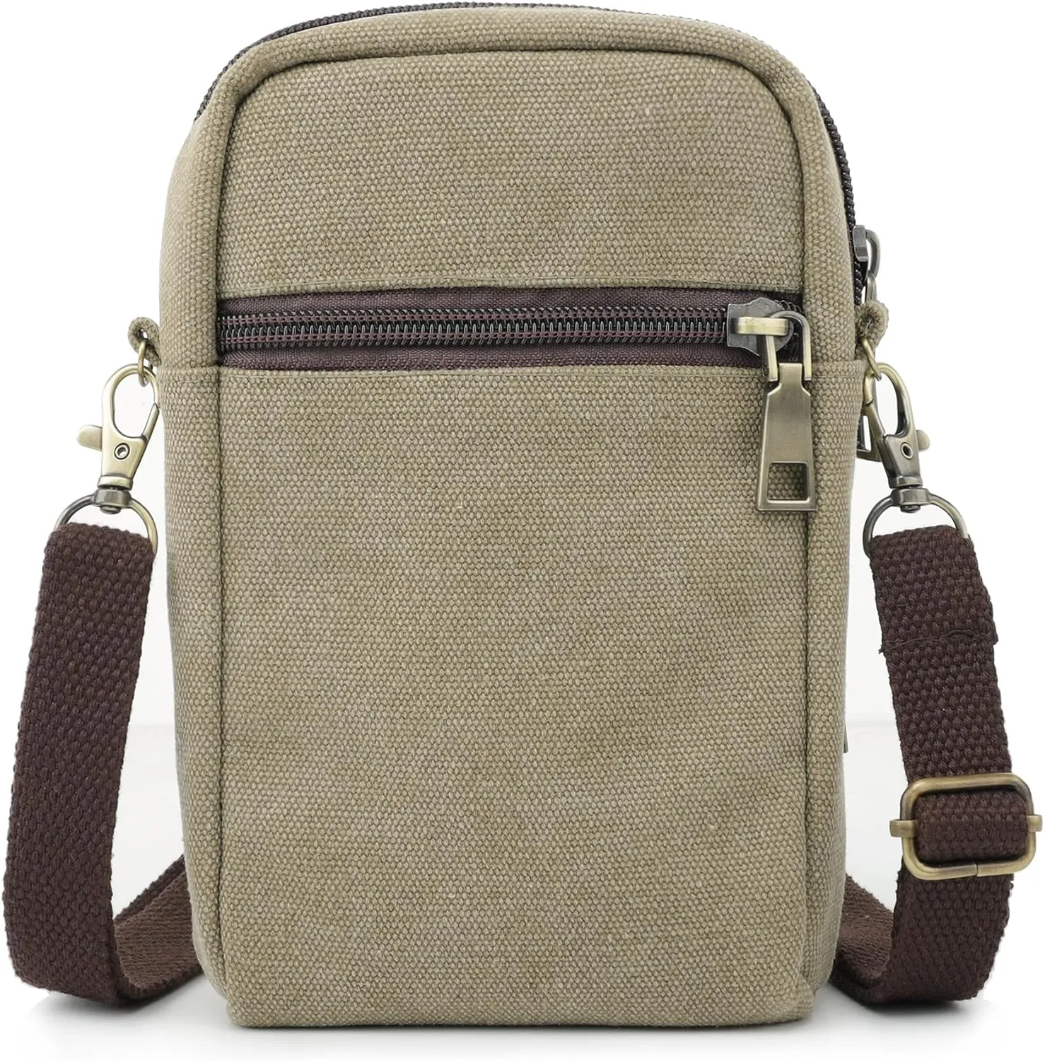 SILKAREA Women Canvas Cell Phone Purse Crossbody Bag Embroidered Small Shoulder Bags Handbags Credit Card Wallet Pouch