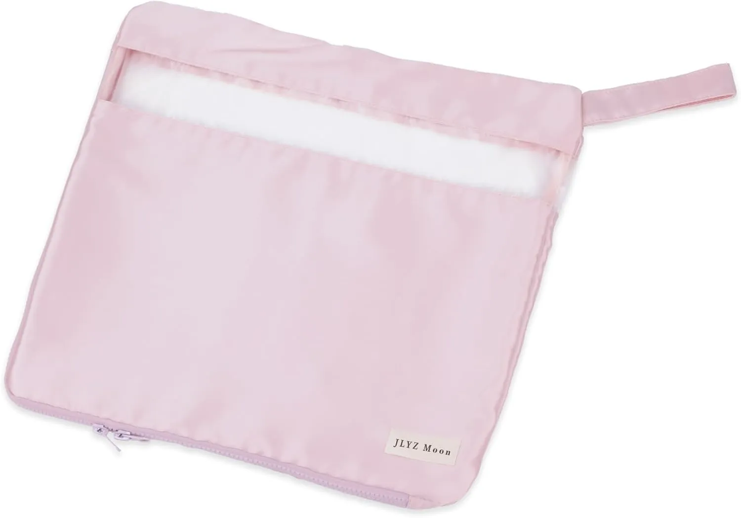 Silky Travel Packing Organizer, Luggage Organizer Bag with Zipper, Soft and Smooth, Lightweight and Foldable, Large Size, Fit for Daily and Travel Storage(Large, Pink)