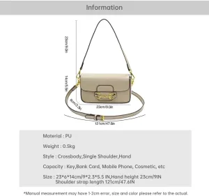 Simple Saddle Crossbody Bag with Gold Hardware, Small Flap Purse for Women, 5 Colors Available