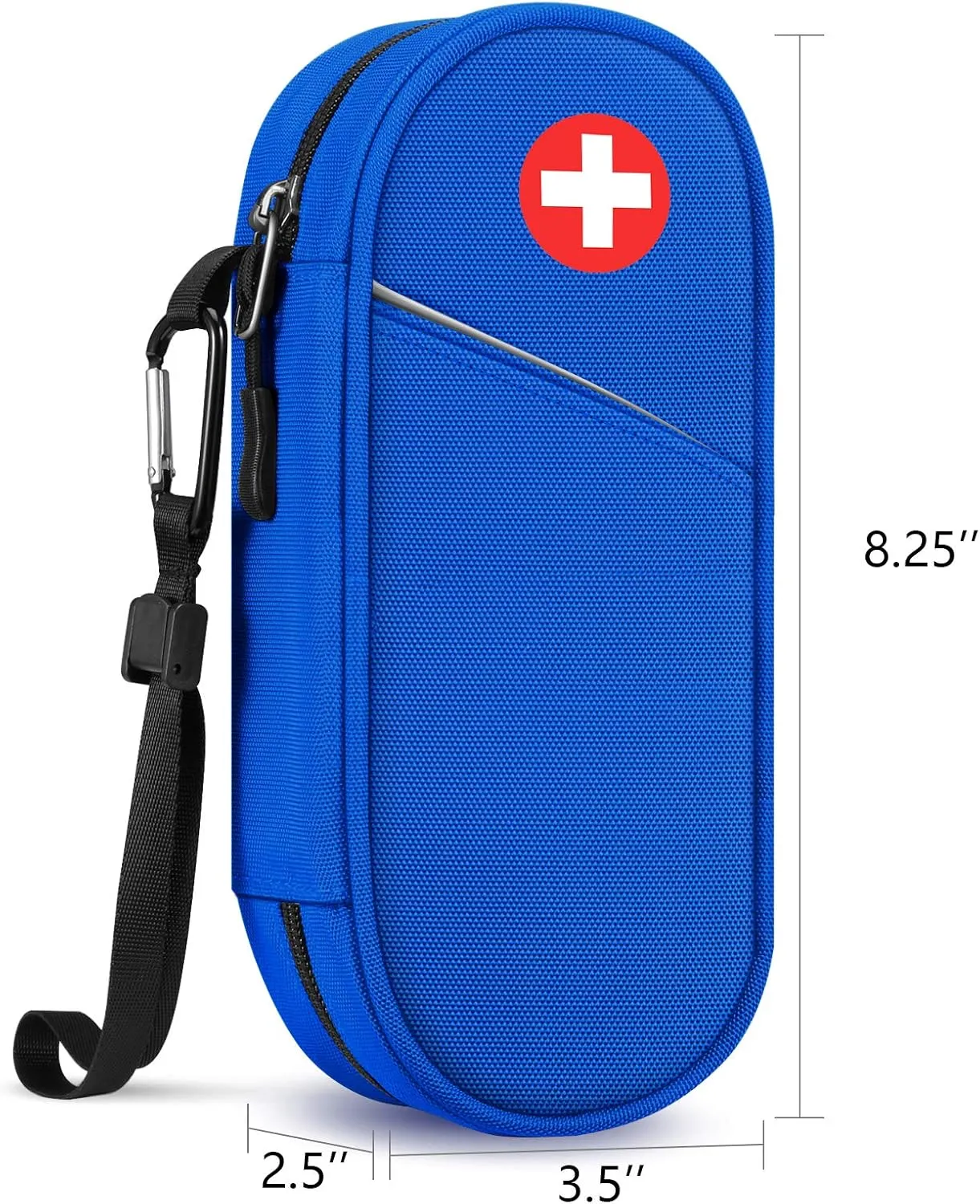 SITHON EpiPen Medical Carrying Case Insulated, Travel Medication Organizer Bag Emergency Medical Pouch Holds 2 EpiPens, Asthma Inhaler, Anti-Histamine, Auvi-Q, Allergy Medicine Essentials, Blue