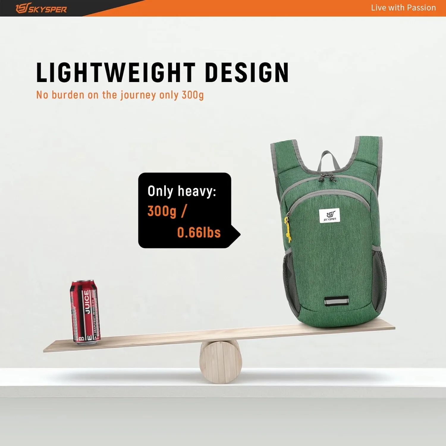 SKYSPER 10L Hiking Backpack Lightweight Packable Back Pack Small Travel Daypack for Women Men Foldable Outdoor Rucksack