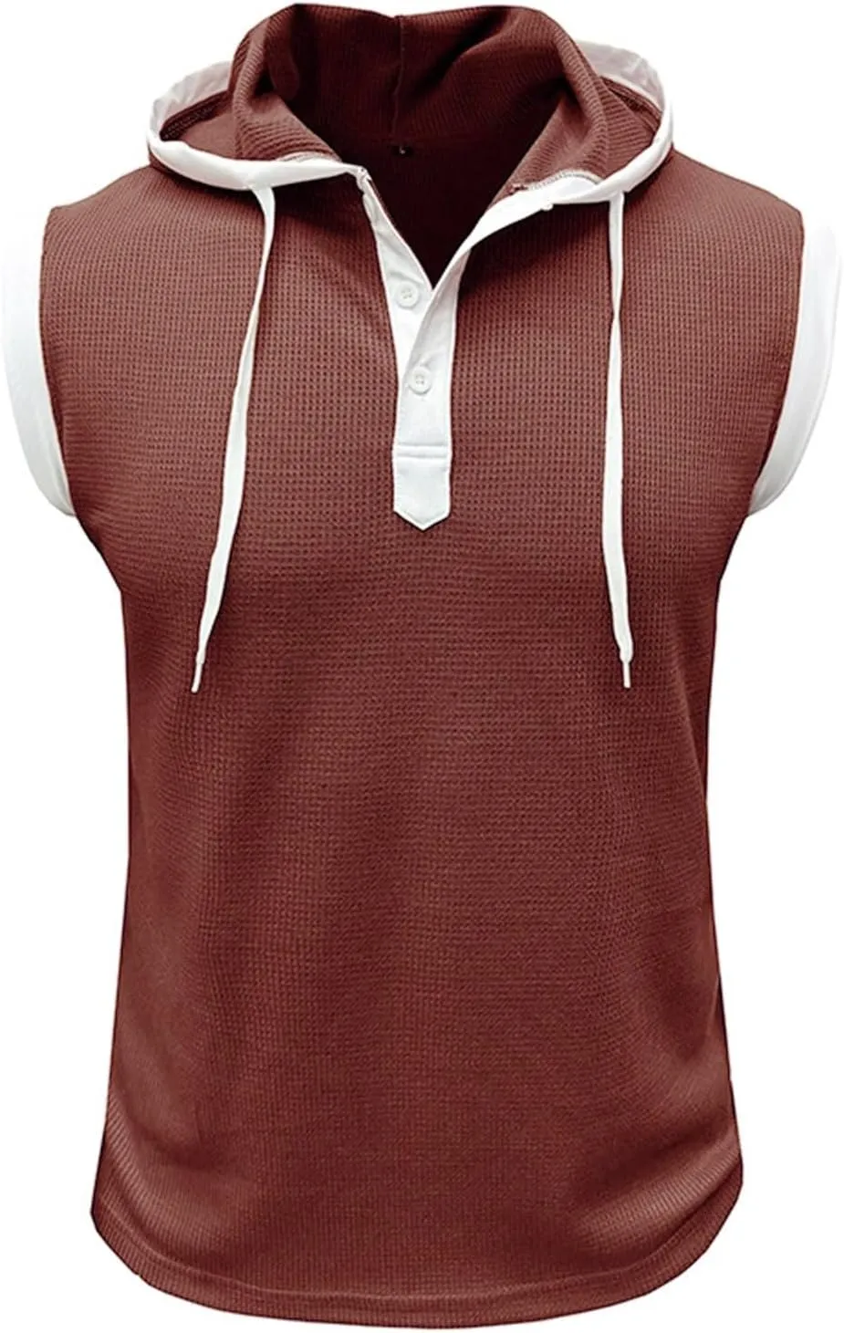 Sleeveless Hoodies for Men Button Down V Neck Tank Tops Workout Gym Casual Muscle Oversized Summer Fashion Big and Tall Vest