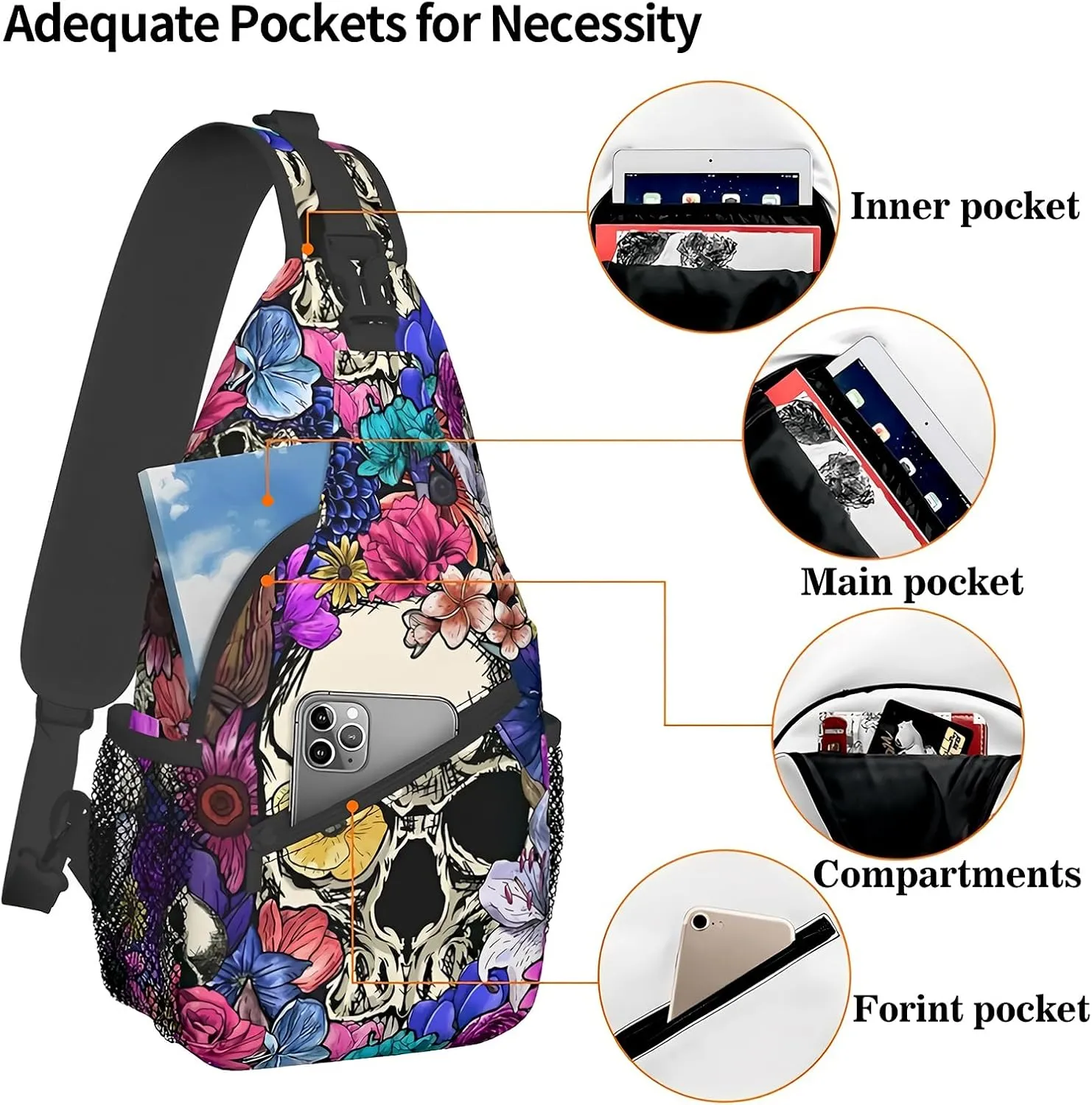 Sling Backpack Trendy Sling Bag Multipurpose Crossbody Sling Travel Hiking Crossbody Shoulder Backpack