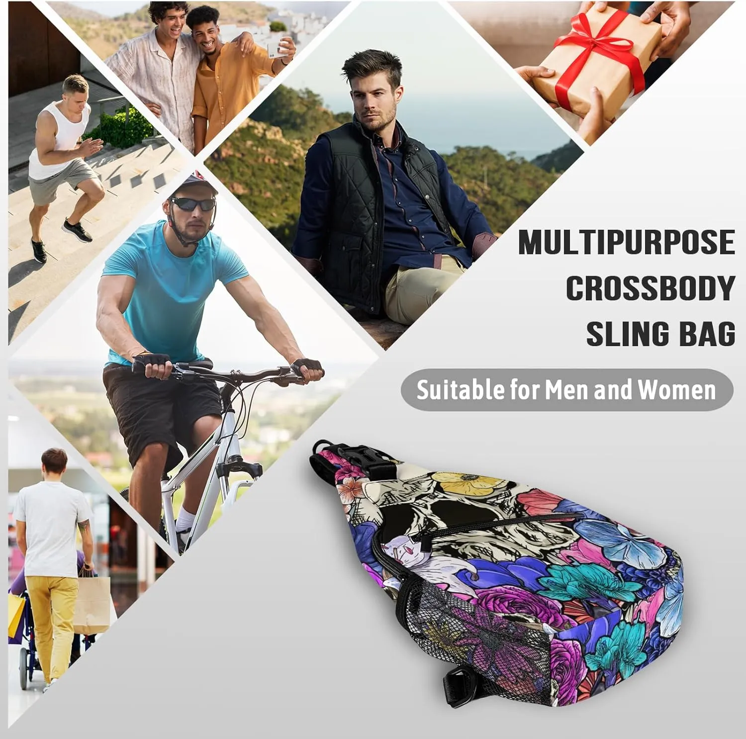 Sling Backpack Trendy Sling Bag Multipurpose Crossbody Sling Travel Hiking Crossbody Shoulder Backpack