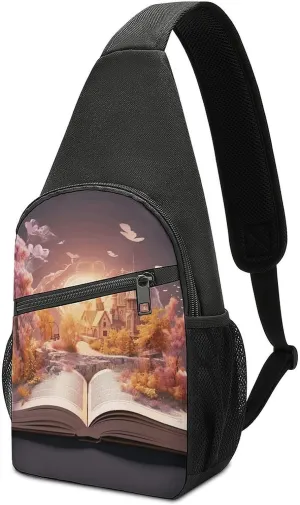 Sling Bag Photo Collage Landscape Crossbody Bag Sling Backpack Chest Bag Casual Daypack for Travel Hiking