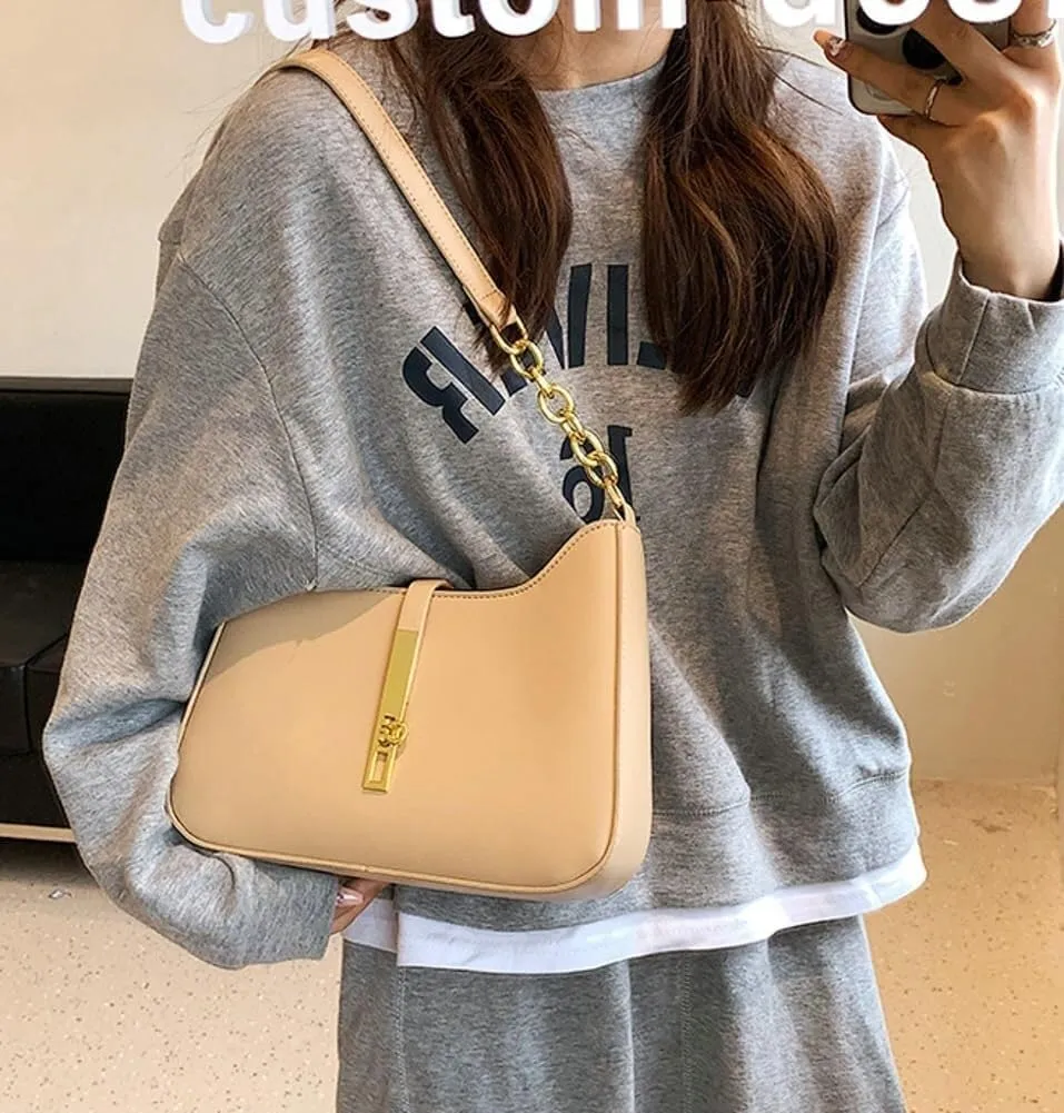Small 2025 Fashion Hobo Tote Casual Shoulder Vegan Leather Top-Handle Satchel Handbag Purse for Women's Daily Style