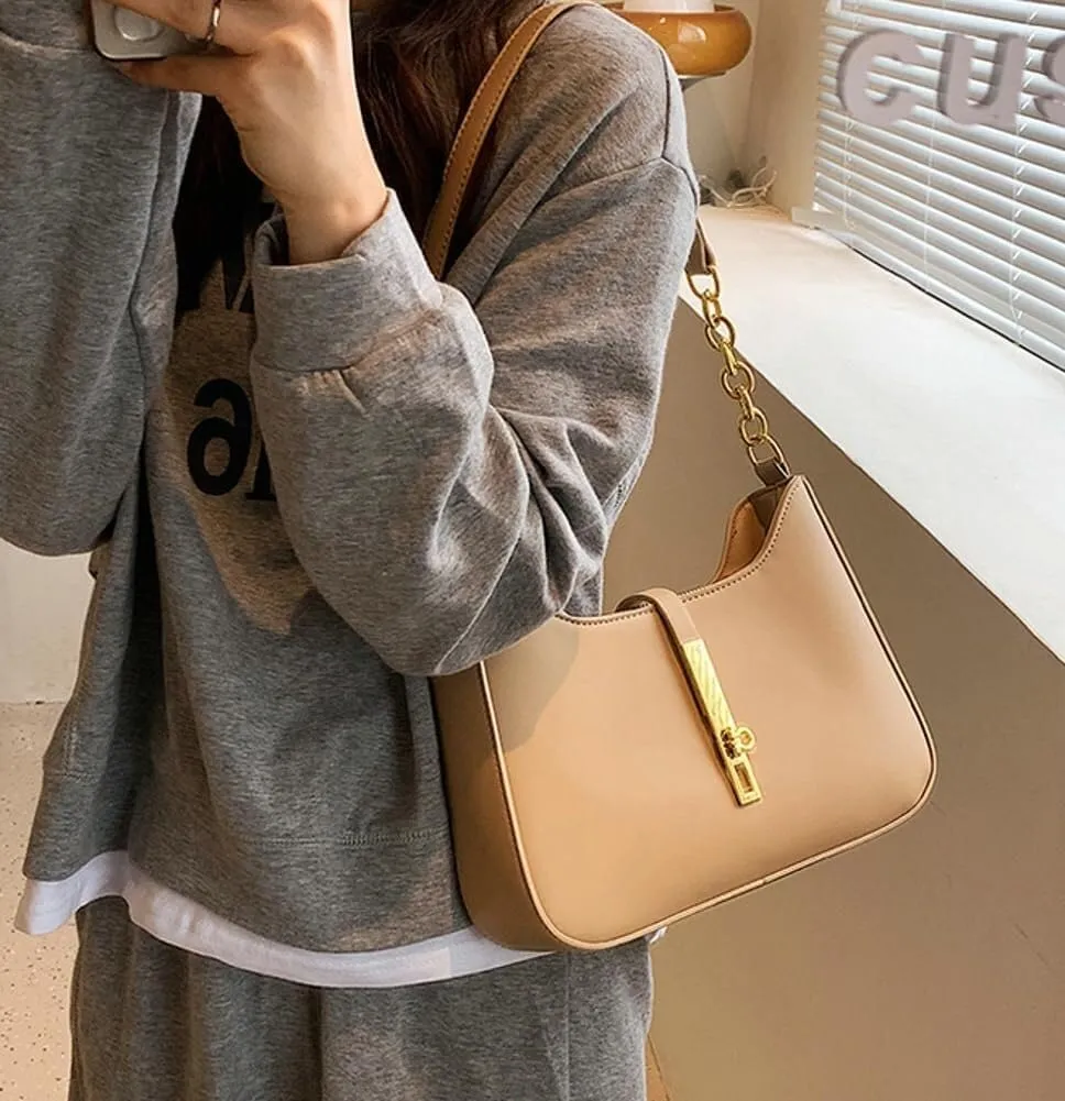 Small 2025 Fashion Hobo Tote Casual Shoulder Vegan Leather Top-Handle Satchel Handbag Purse for Women's Daily Style