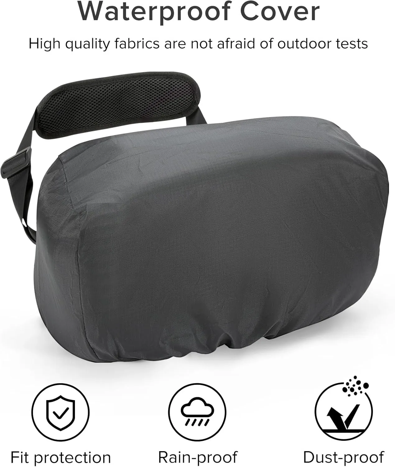 Small Camera Sling Bag for Travel Grey – Waterproof Crossbody DSLR Bag with Rain Cover & Tripod Holder, Ultra Lightweight Design Fits Canon/Nikon/Sony Mirrorless Cameras