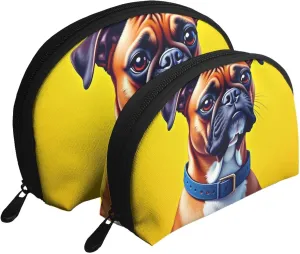 Small Coin Purse Change Purse Compatible with Animal Boxer Dog Yellow Pouch Mini Wallet Coin Bag with Zipper for Women