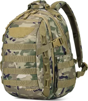 Small Tactical Military Backpack Day Assault Pack Edc Army Daypack Survival Molle Rucksack Bugout Emergency Go Bag 21L (Camo)