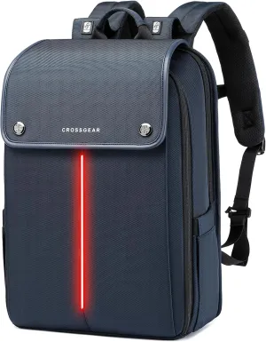 Smart Business Laptop Backpack Led Reflective Travel Backpack Three-Speed Adjustment Expandable Carry-On Laptop Bag for Cycling Work and Daily Use for Men Women,Dark Blue