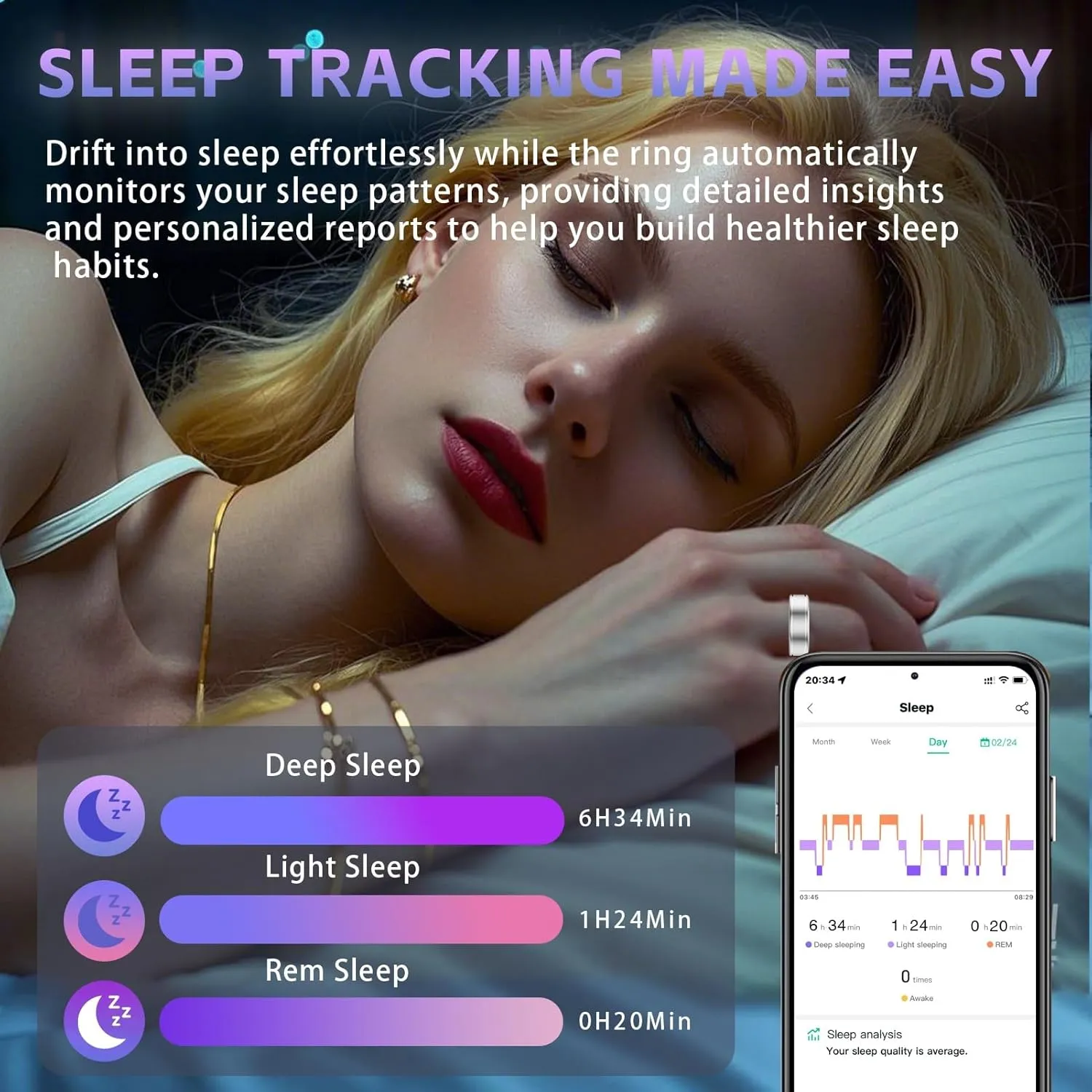 Smart Ring for Women – Fitness Tracker Ring with Heart Rate, SpO2, Blood Pressure, Sleep Monitoring, Step & Calorie Counter, No Subscription Fee, iOS & Android Compatible (Silver, 11)