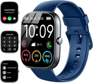 Smart Watch, 1.91"HD 2025 Smartwatch for Men Women (Answer/Make Call), 112  Sports IP68 Waterproof Fitness Activity Tracker, Heart Rate/Sleep Monitor/Pedometer/Calories, Fitness Watch for Android iOS