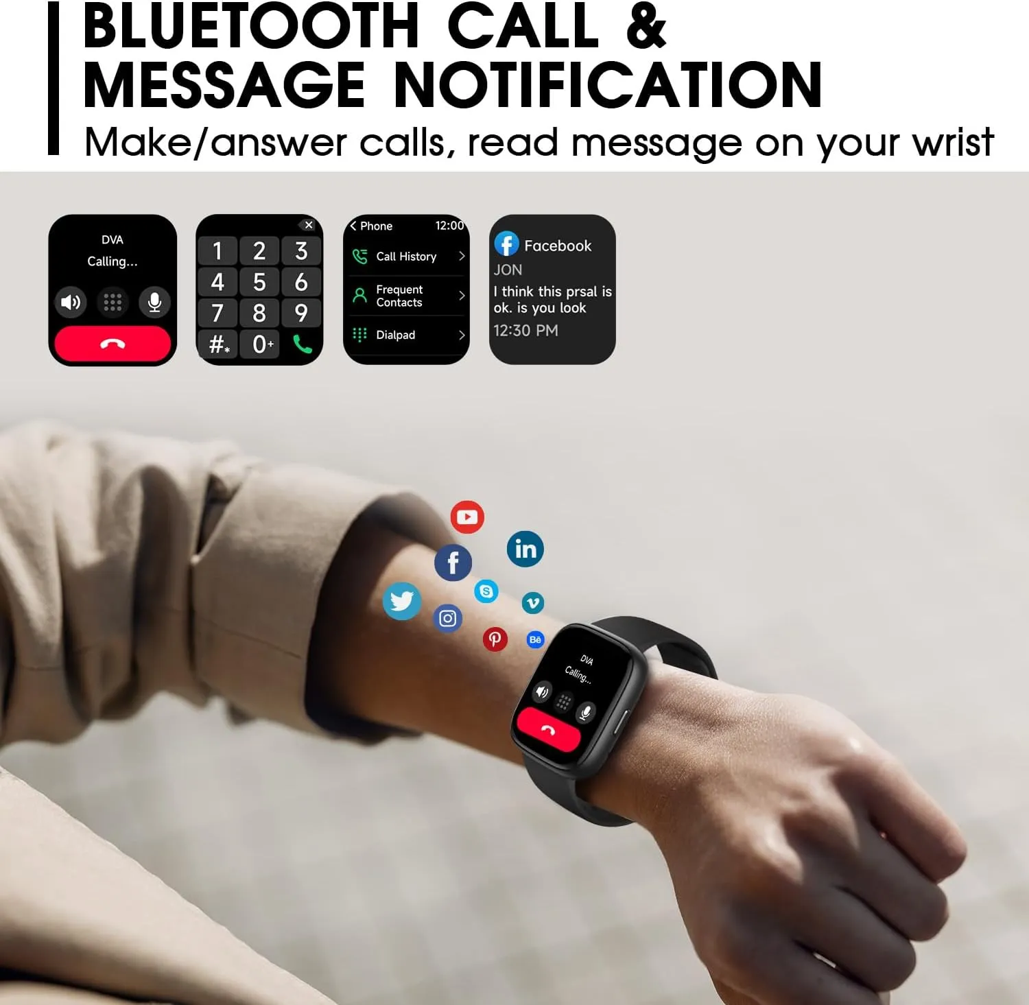 Smart Watch for Men Women Alexa Built-in 1.83" Fitness Tracker SmartWatch for iPhone Android Compatible, IP68 Waterproof 100  Sport Modes, Pedometer, Heart Rate/SpO2/Stress/Sleep Monitor